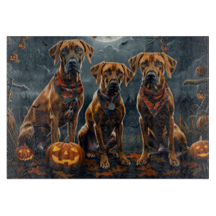 Rhodesian Ridgeback Halloween Spooky Cutting Board