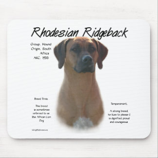 Rhodesian Ridgeback History Design Mouse Pad