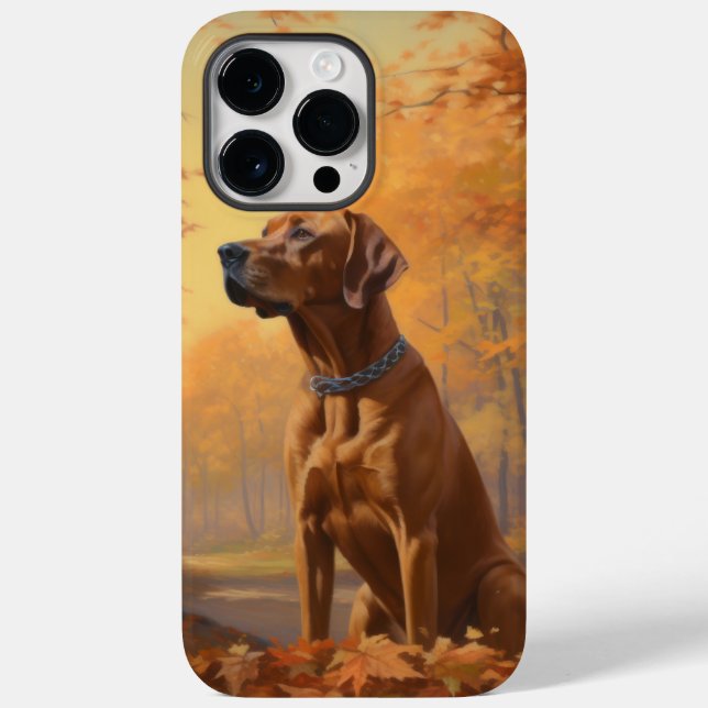 Rhodesian Ridgeback  in Autumn Leaves Fall Inspire Case-Mate iPhone Case (Back)