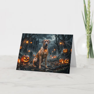 Rhodesian Ridgeback in the Haunted Grove Card