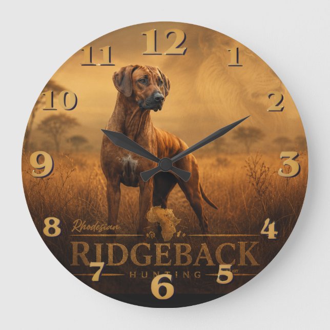 Rhodesian Ridgeback Large Clock (Front)