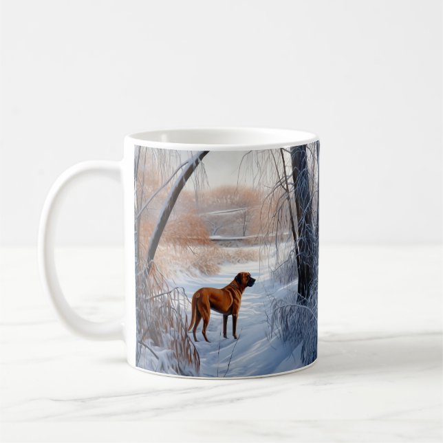 Rhodesian Ridgeback Let It Snow Christmas  Coffee Mug (Left)