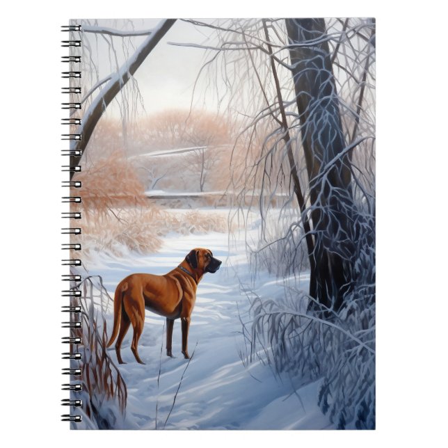 Rhodesian Ridgeback Let It Snow Christmas  Notebook (Front)