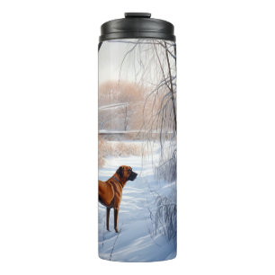 Rhodesian Ridgeback Let It Snow Christmas Thermal Tumbler