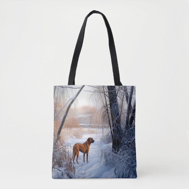 Rhodesian Ridgeback Let It Snow Christmas  Tote Bag (Front)