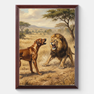Rhodesian Ridgeback Lion Hound Art Award Plaque