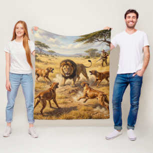 Rhodesian Ridgeback Lion Hound Art Fleece Blanket