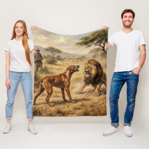 Rhodesian Ridgeback Lion Hound Art Fleece Blanket