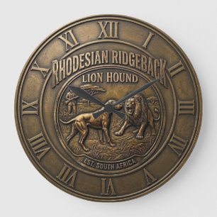 Rhodesian Ridgeback Lion Hound Art Large Clock