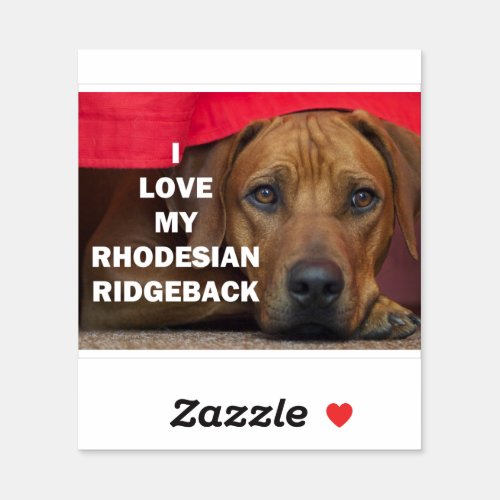 rhodesian_ridgeback love w pic sticker
