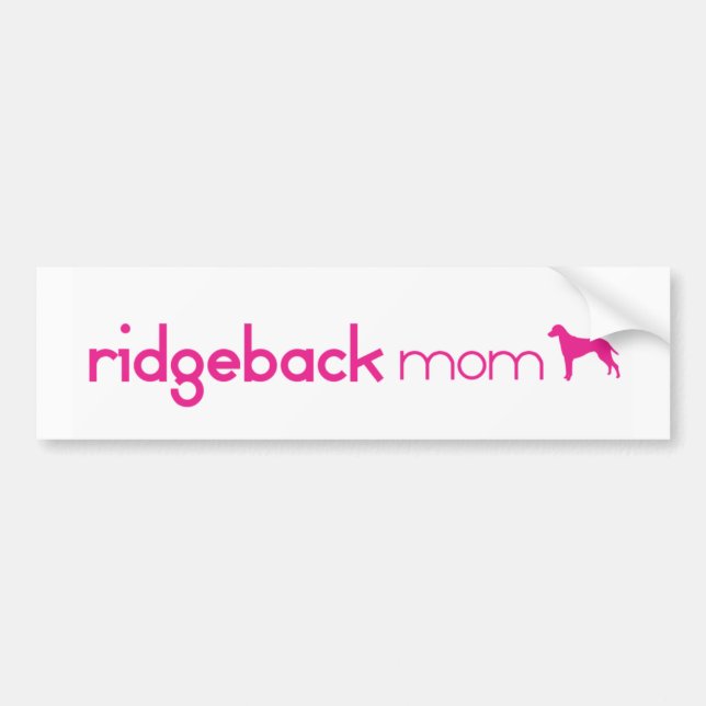 Rhodesian Ridgeback Mom Bumper Sticker (Front)