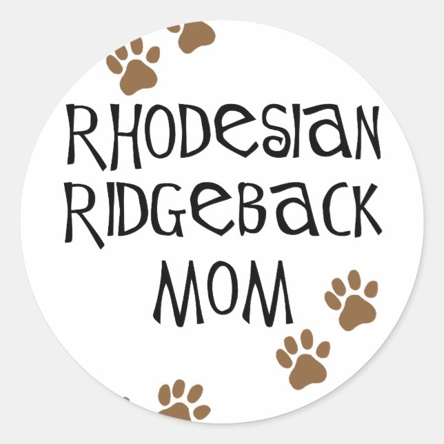Rhodesian Ridgeback Mom Classic Round Sticker (Front)