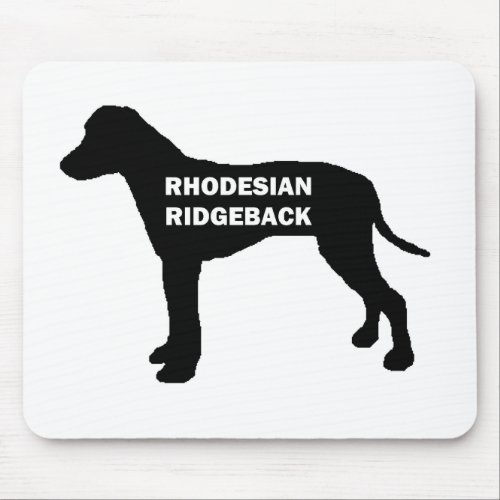 rhodesian ridgeback name silhouette mouse pad