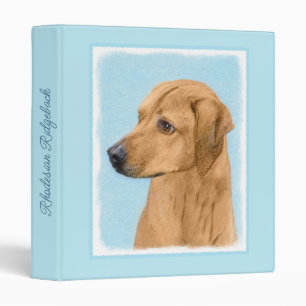 Rhodesian Ridgeback Painting - Original Dog Art 3 Ring Binder