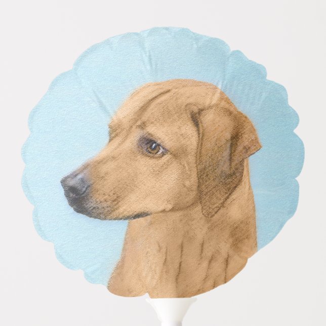 Rhodesian Ridgeback Painting - Original Dog Art Balloon (Front)