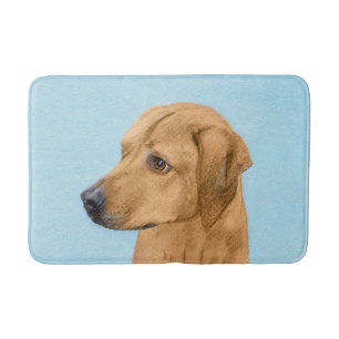 Rhodesian Ridgeback Painting - Original Dog Art Bath Mat