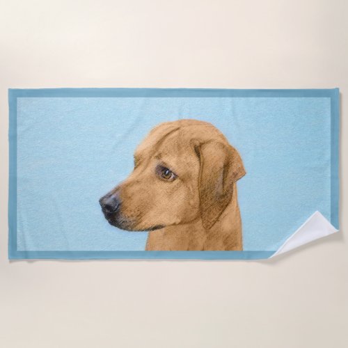 Rhodesian Ridgeback Painting _ Original Dog Art Beach Towel