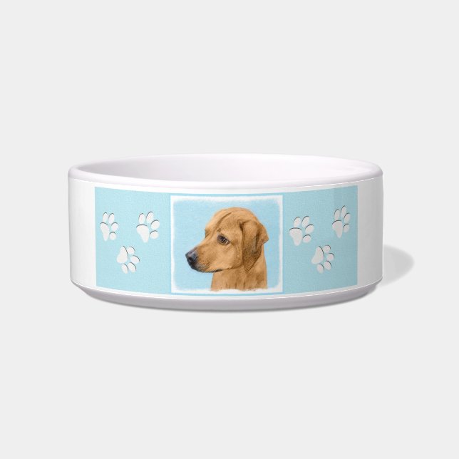 Rhodesian Ridgeback Painting - Original Dog Art Bowl (Right)