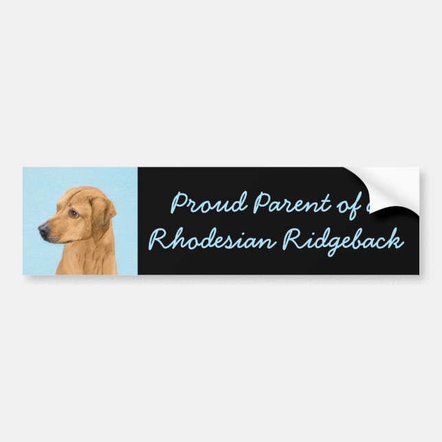 Rhodesian Ridgeback Painting - Original Dog Art Bumper Sticker (Front)