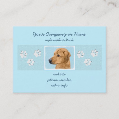 Rhodesian Ridgeback Painting _ Original Dog Art Business Card