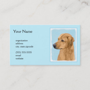 Rhodesian Ridgeback Painting - Original Dog Art Business Card