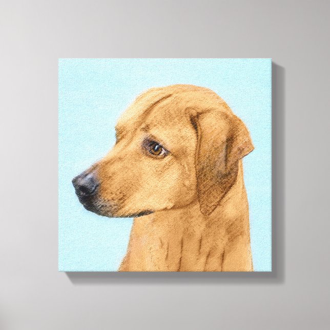 Rhodesian Ridgeback Painting - Original Dog Art Canvas Print (Front)