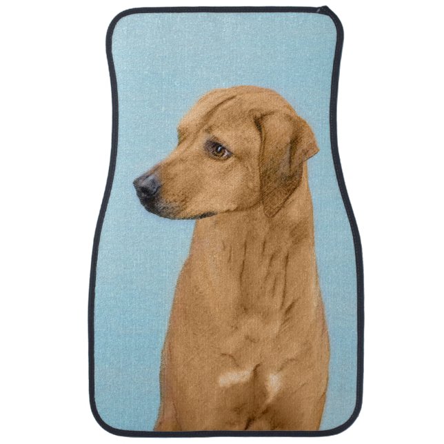 Rhodesian Ridgeback Painting - Original Dog Art Car Floor Mat (Front)