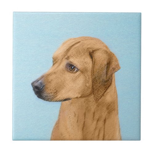 Rhodesian Ridgeback Painting _ Original Dog Art Ceramic Tile