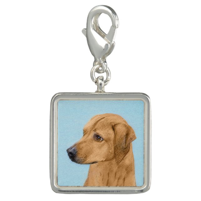 Rhodesian Ridgeback Painting - Original Dog Art Charm (Front)