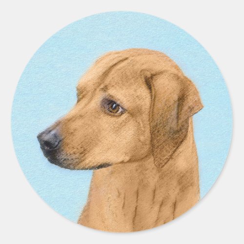 Rhodesian Ridgeback Painting _ Original Dog Art Classic Round Sticker