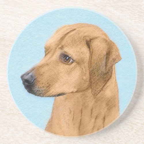 Rhodesian Ridgeback Painting _ Original Dog Art Coaster