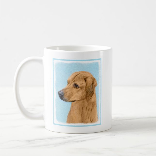Rhodesian Ridgeback Painting - Original Dog Art Coffee Mug (Left)