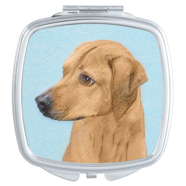 Rhodesian Ridgeback Painting - Original Dog Art Compact Mirror (Front)