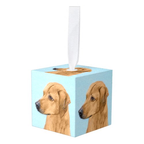 Rhodesian Ridgeback Painting _ Original Dog Art Cube Ornament