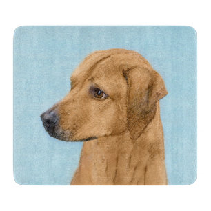 Rhodesian Ridgeback Painting - Original Dog Art Cutting Board