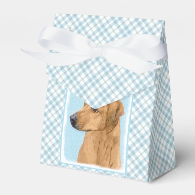 Rhodesian Ridgeback Painting - Original Dog Art Favor Boxes (Front Side)