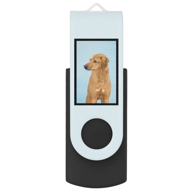 Rhodesian Ridgeback Painting - Original Dog Art Flash Drive (Back (Vertical))
