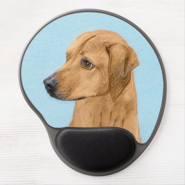 Rhodesian Ridgeback Painting - Original Dog Art Gel Mouse Pad (Front)