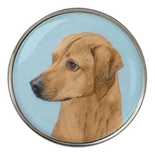 Rhodesian Ridgeback Painting _ Original Dog Art Golf Ball Marker