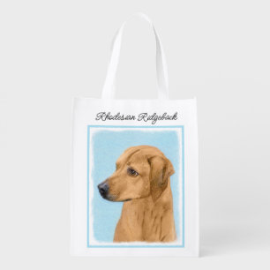 Rhodesian Ridgeback Painting - Original Dog Art Gr Grocery Bag