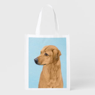 Rhodesian Ridgeback Painting - Original Dog Art Grocery Bag