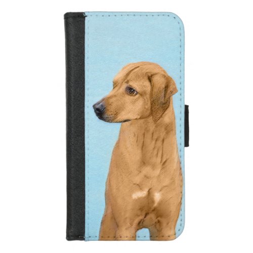 Rhodesian Ridgeback Painting _ Original Dog Art iPhone 87 Wallet Case