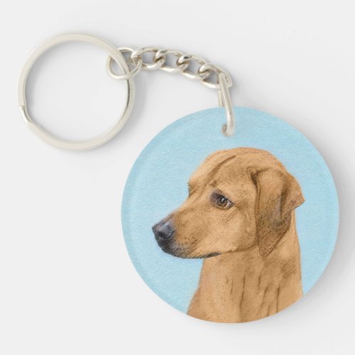 Rhodesian Ridgeback Painting _ Original Dog Art Keychain