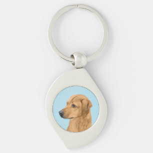 Rhodesian Ridgeback Painting - Original Dog Art Keychain