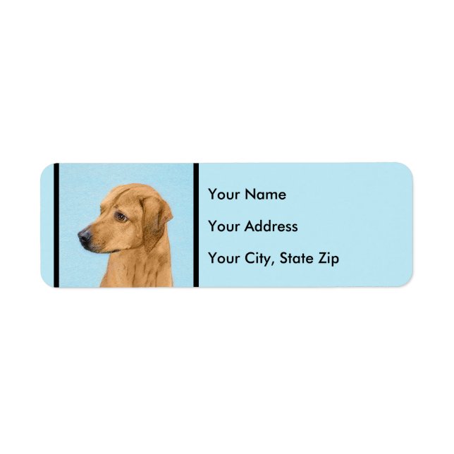 Rhodesian Ridgeback Painting - Original Dog Art Label (Front)