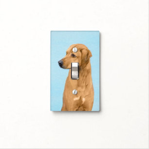 Rhodesian Ridgeback Painting - Original Dog Art Light Switch Cover