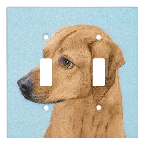 Rhodesian Ridgeback Painting _ Original Dog Art Light Switch Cover