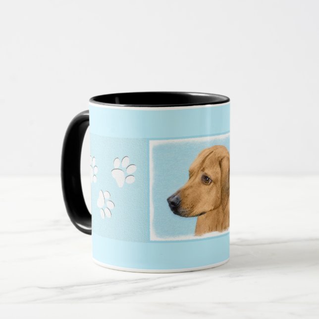 Rhodesian Ridgeback Painting - Original Dog Art Mug (Front Left)