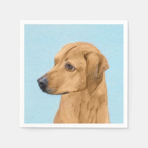 Rhodesian Ridgeback Painting _ Original Dog Art Napkins