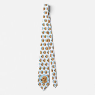 Rhodesian Ridgeback Painting - Original Dog Art Neck Tie